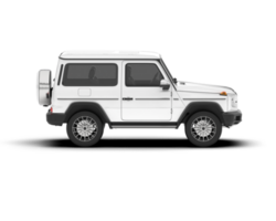 blanco suv en transparente antecedentes. 3d representación - ilustración png