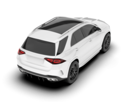 White SUV on transparent background. 3d rendering - illustration png