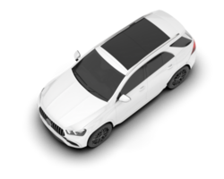 White SUV on transparent background. 3d rendering - illustration png