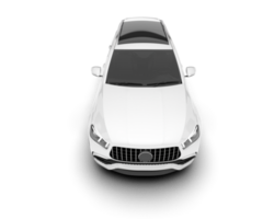 White SUV on transparent background. 3d rendering - illustration png