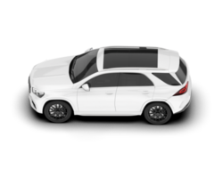 Weiß suv auf transparent Hintergrund. 3d Rendern - - Illustration png