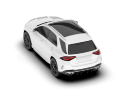 White SUV on transparent background. 3d rendering - illustration png