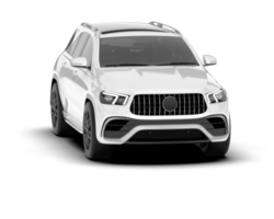 White SUV on transparent background. 3d rendering - illustration png