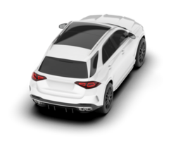 White SUV on transparent background. 3d rendering - illustration png