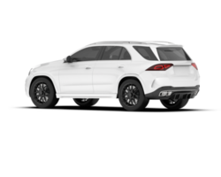 White SUV on transparent background. 3d rendering - illustration png