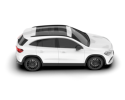 White SUV on transparent background. 3d rendering - illustration png