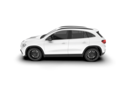 White SUV on transparent background. 3d rendering - illustration png