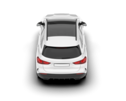 White SUV on transparent background. 3d rendering - illustration png