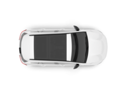 White SUV on transparent background. 3d rendering - illustration png