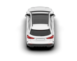 Weiß suv auf transparent Hintergrund. 3d Rendern - - Illustration png