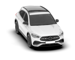 White SUV on transparent background. 3d rendering - illustration png