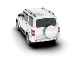 White SUV on transparent background. 3d rendering - illustration png