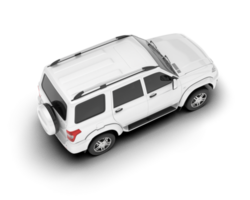 Weiß suv auf transparent Hintergrund. 3d Rendern - - Illustration png