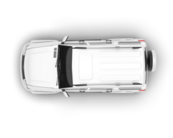 White SUV on transparent background. 3d rendering - illustration png