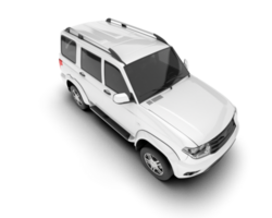 bianca suv su trasparente sfondo. 3d interpretazione - illustrazione png