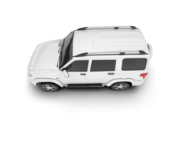 vit sUV på transparent bakgrund. 3d tolkning - illustration png