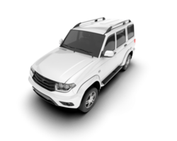 Weiß suv auf transparent Hintergrund. 3d Rendern - - Illustration png