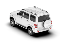 vit sUV på transparent bakgrund. 3d tolkning - illustration png