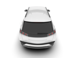 White SUV on transparent background. 3d rendering - illustration png