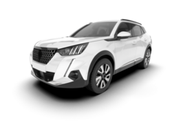 Weiß suv auf transparent Hintergrund. 3d Rendern - - Illustration png