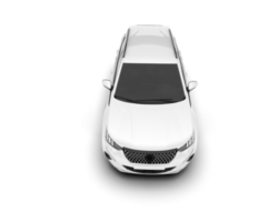 White SUV on transparent background. 3d rendering - illustration png