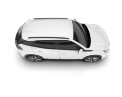 blanco suv en transparente antecedentes. 3d representación - ilustración png