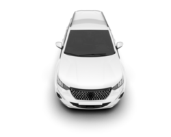 White SUV on transparent background. 3d rendering - illustration png