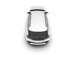 White SUV on transparent background. 3d rendering - illustration png