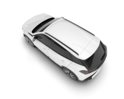 White SUV on transparent background. 3d rendering - illustration png