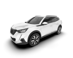 Weiß suv auf transparent Hintergrund. 3d Rendern - - Illustration png