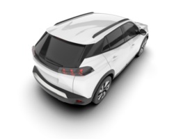 White SUV on transparent background. 3d rendering - illustration png