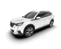 Weiß suv auf transparent Hintergrund. 3d Rendern - - Illustration png