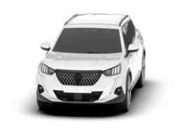 White SUV on transparent background. 3d rendering - illustration png