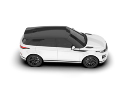 White SUV on transparent background. 3d rendering - illustration png