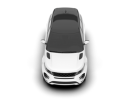 White SUV on transparent background. 3d rendering - illustration png