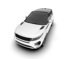 White SUV on transparent background. 3d rendering - illustration png