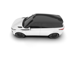 White SUV on transparent background. 3d rendering - illustration png