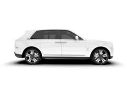 White SUV on transparent background. 3d rendering - illustration png