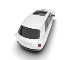 White SUV on transparent background. 3d rendering - illustration png