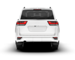 White SUV on transparent background. 3d rendering - illustration png