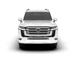 White SUV on transparent background. 3d rendering - illustration png