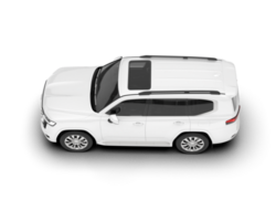 White SUV on transparent background. 3d rendering - illustration png