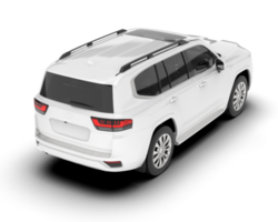 blanco suv en transparente antecedentes. 3d representación - ilustración png