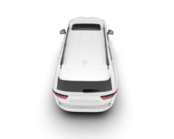White SUV on transparent background. 3d rendering - illustration png
