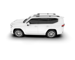 White SUV on transparent background. 3d rendering - illustration png