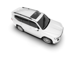 vit sUV på transparent bakgrund. 3d tolkning - illustration png