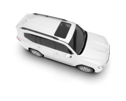 blanco suv en transparente antecedentes. 3d representación - ilustración png