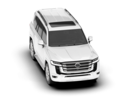 White SUV on transparent background. 3d rendering - illustration png