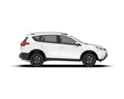 White SUV on transparent background. 3d rendering - illustration png