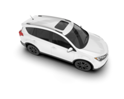 vit sUV på transparent bakgrund. 3d tolkning - illustration png